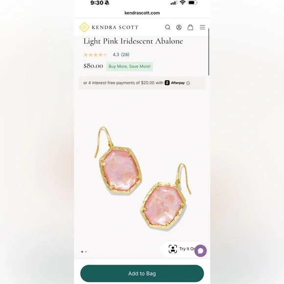 Kendra Scott Gold and Pink Necklace - Picture 3 of 5